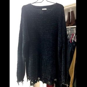 Black Chenille Sweater